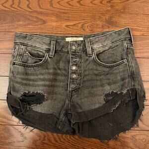Free People We the Free Dark Wash Jean Shorts Size 25